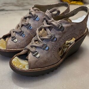 Fly London Stylish Women's lace up  Wedge Sandals